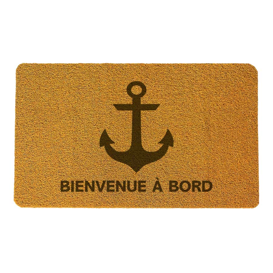 Paillasson bienvenue à bord ancre