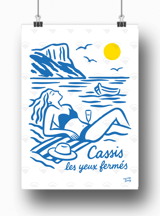 Affiche Cassis les yeux fermés