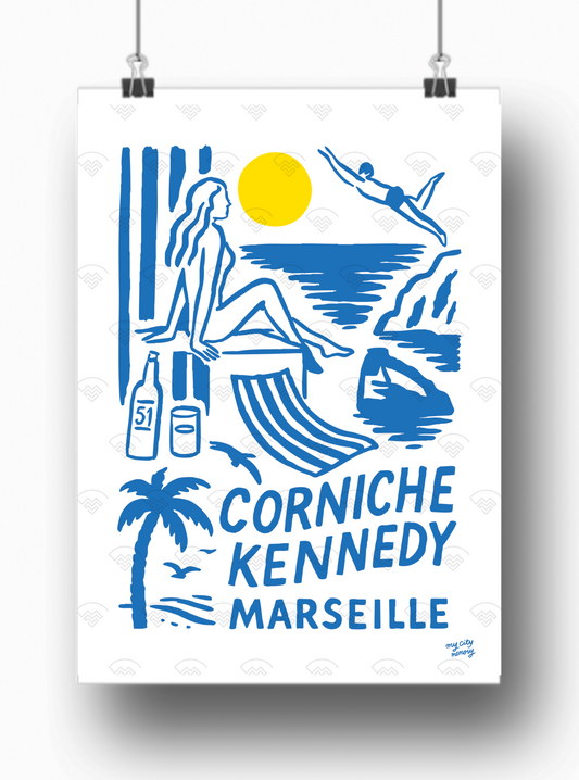 Affiche Corniche Kennedy