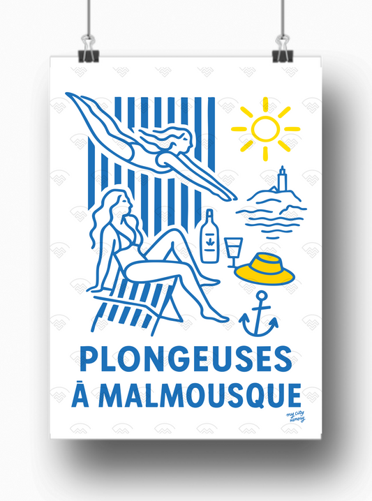 Affiche Plongeuses à Malmousque