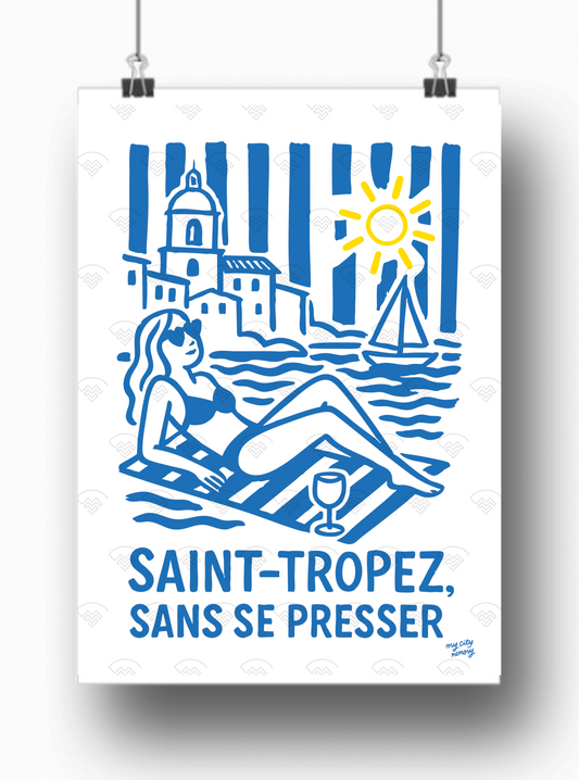 Affiche Saint-Tropez sans se presser